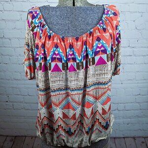 LIKE NEW Dots Funky Abstract Top 1X